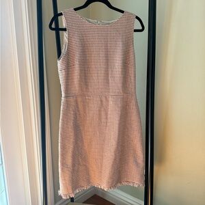 Loft Pink Sleeveless Tweed Dress